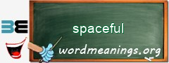 WordMeaning blackboard for spaceful